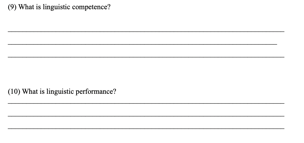 linguistic competence essay