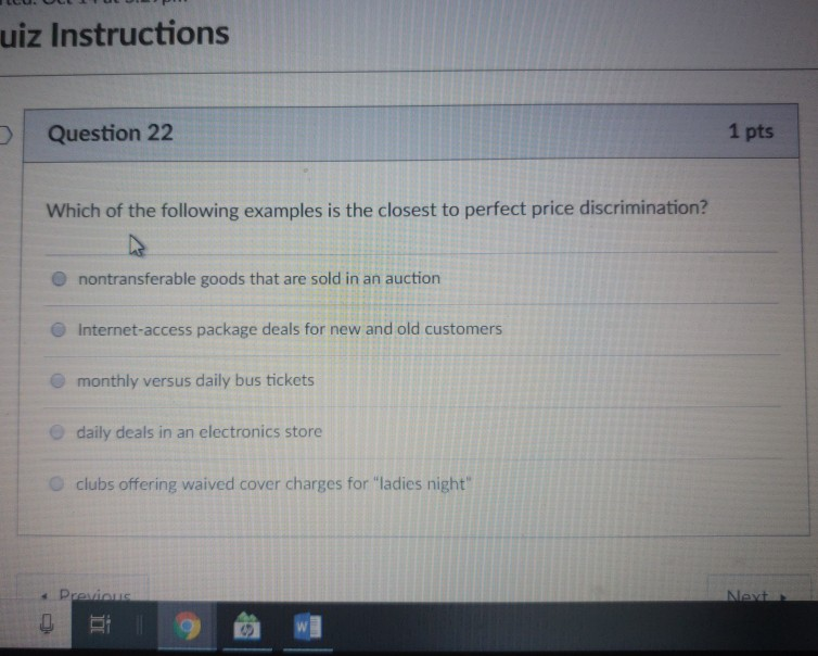 Solved uiz Instructions Question 22 1 pts Which of the | Chegg.com