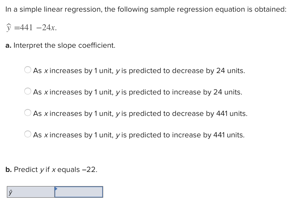 interpreting simple linear regression equation interpreting simple linear regression equation