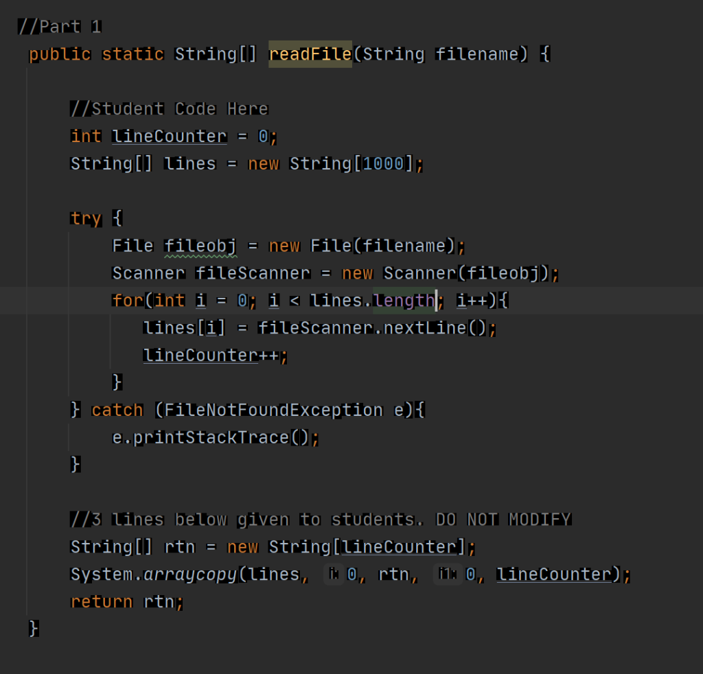 Solved In this method you are passed a String with the name | Chegg.com