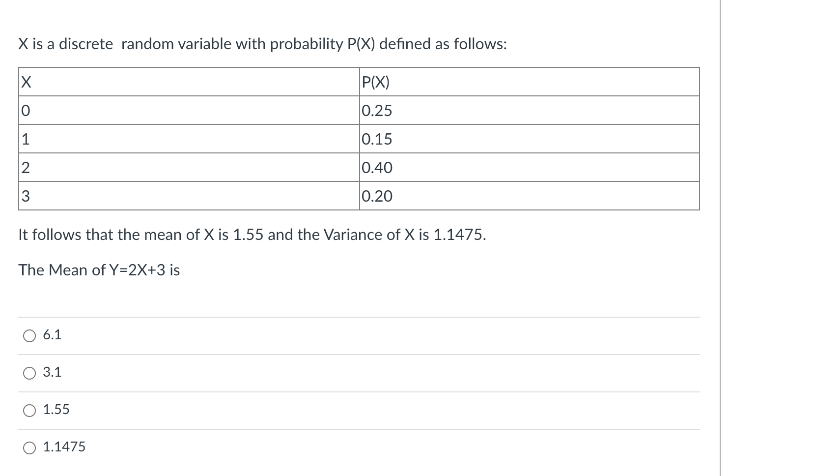 Solved X is a discrete random variable with probability P(X) | Chegg.com