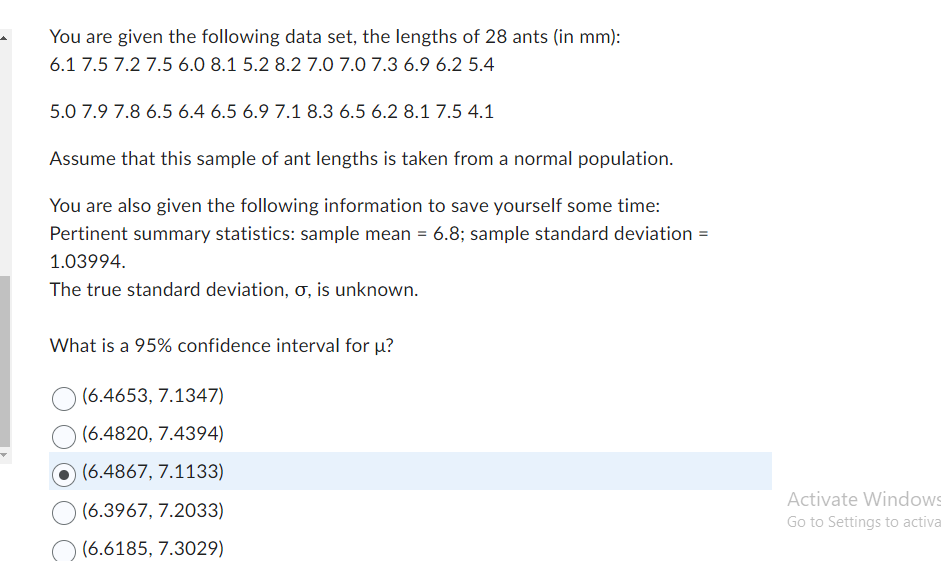 Solved You are given the following data set, the lengths of | Chegg.com