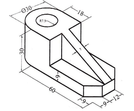 Solved draw the three standard views (orthographic | Chegg.com