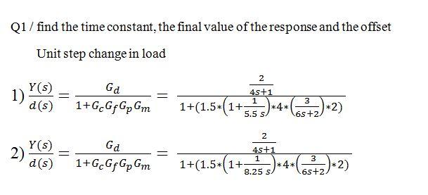 Solved Qi/find the time constant, the final value of the | Chegg.com