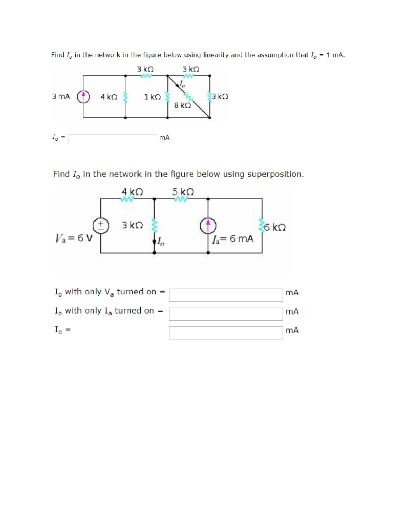 Solved Find I, in the network in the figure below using | Chegg.com