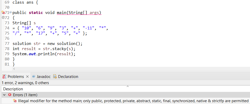 Solved I'm getting this error and I don't know how to quite | Chegg.com