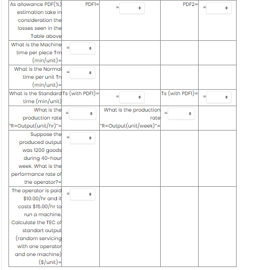 II = . As Allowance PDF(%) PDFI PDF- Estimation Take | Chegg.com