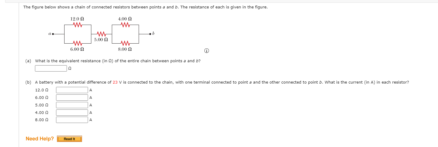 Solved The Figure Below Shows A Chain Of Connected Resistors | Chegg.com