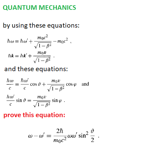 quantum physics equations