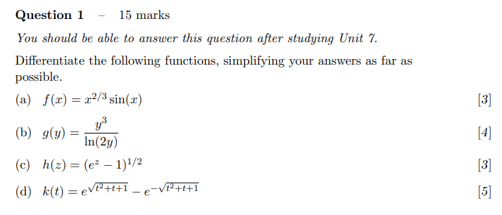 Solved Question 1 15 marks You should be able to answer this | Chegg.com