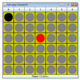 Solved Java GUI needs help - ONLY create connect four game | Chegg.com
