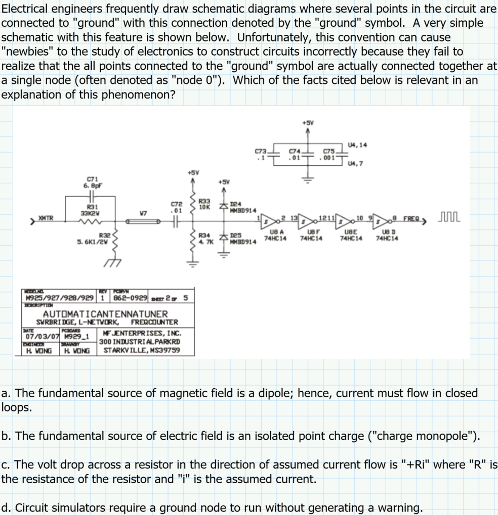 Solved Electrical engineers frequently draw schematic | Chegg.com