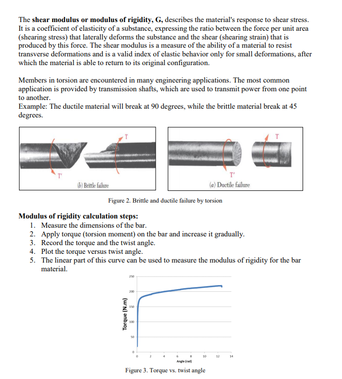 TASK DETAILS Experiment 7 Torsion Test Objective