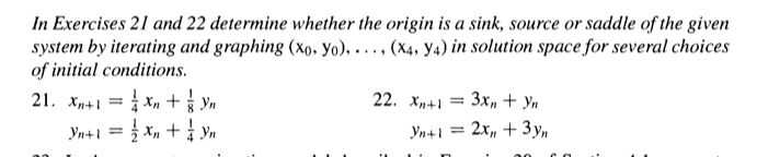 Solved In Exercises 21 and 22 determine whether the origin | Chegg.com