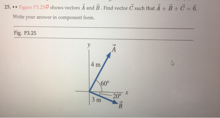 Solved Shows Vectors A Vector And B Vector. Find Vector C | Chegg.com