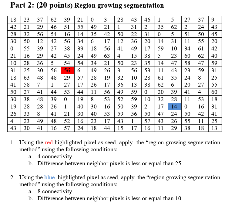 Part 2 Points Region Growing Segmentation 39 21 Chegg Com