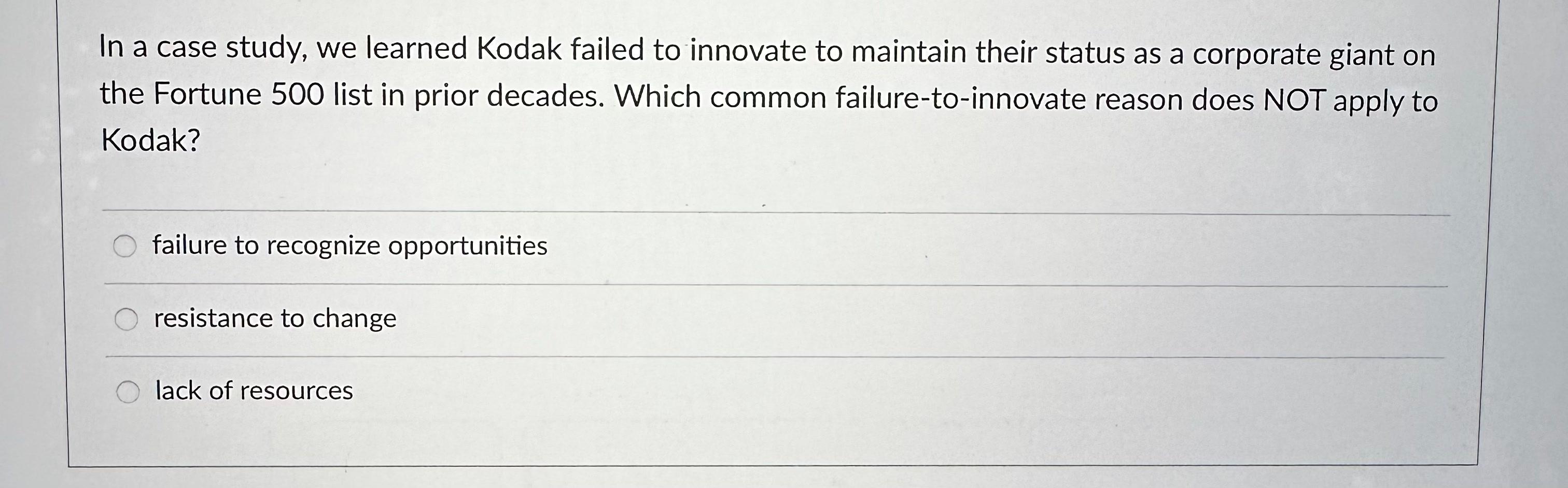 kodak case study questions