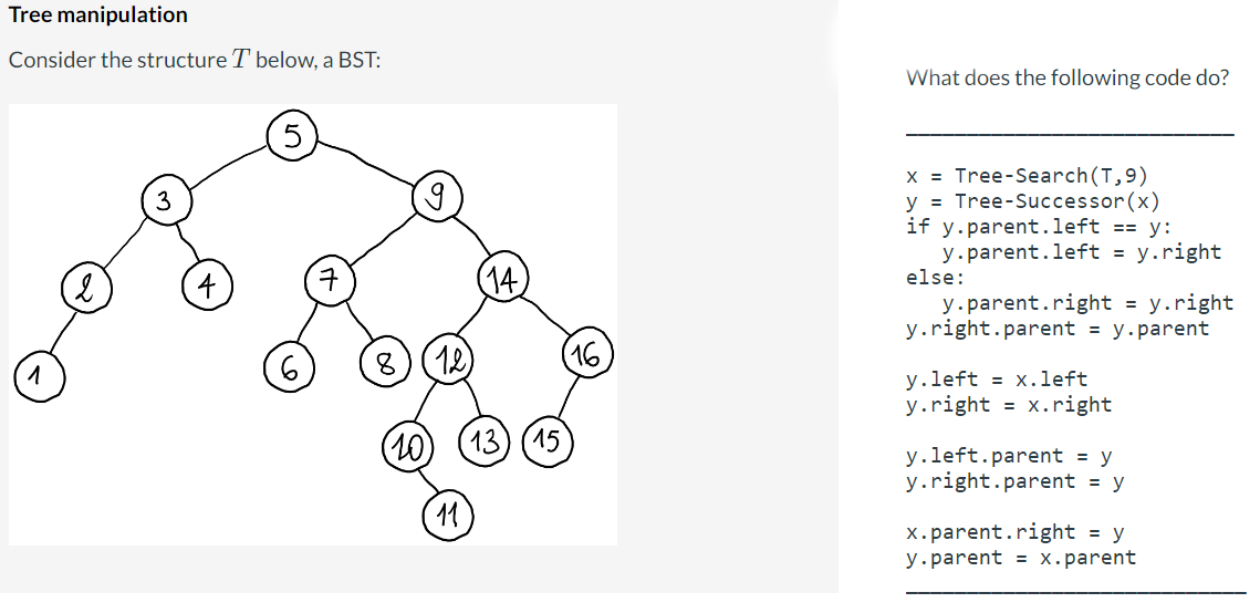 Solved Tree manipulation Consider the structure T below, a | Chegg.com
