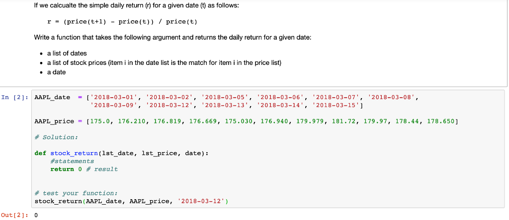 Write a function in Python which returns the simple | Chegg.com
