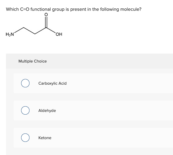Solved Which C O Functional Group Is Present In The Chegg