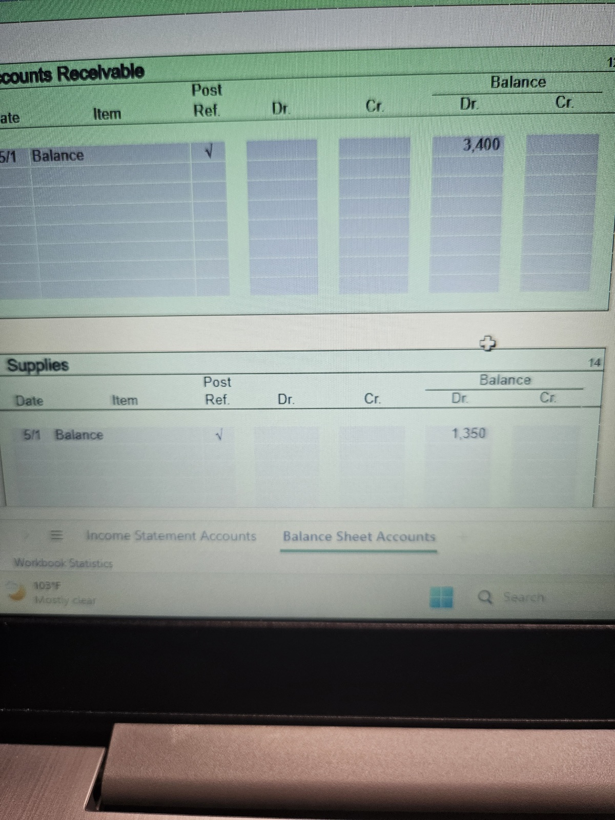≡ Statement Accounts Balance Sheet Accounts