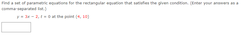 Solved Find a set of parametric equations for the | Chegg.com