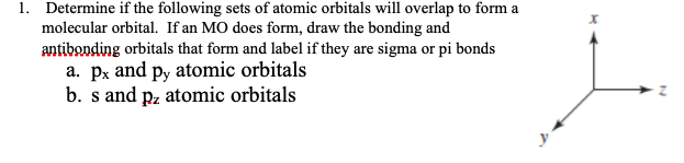 Solved 2. Draw the complete molecular orbital diagram for | Chegg.com