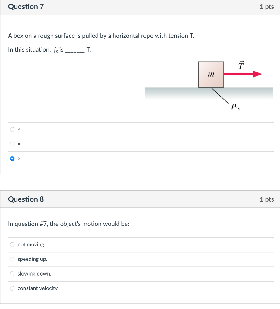 Solved A box on a rough surface is pulled by a horizontal | Chegg.com