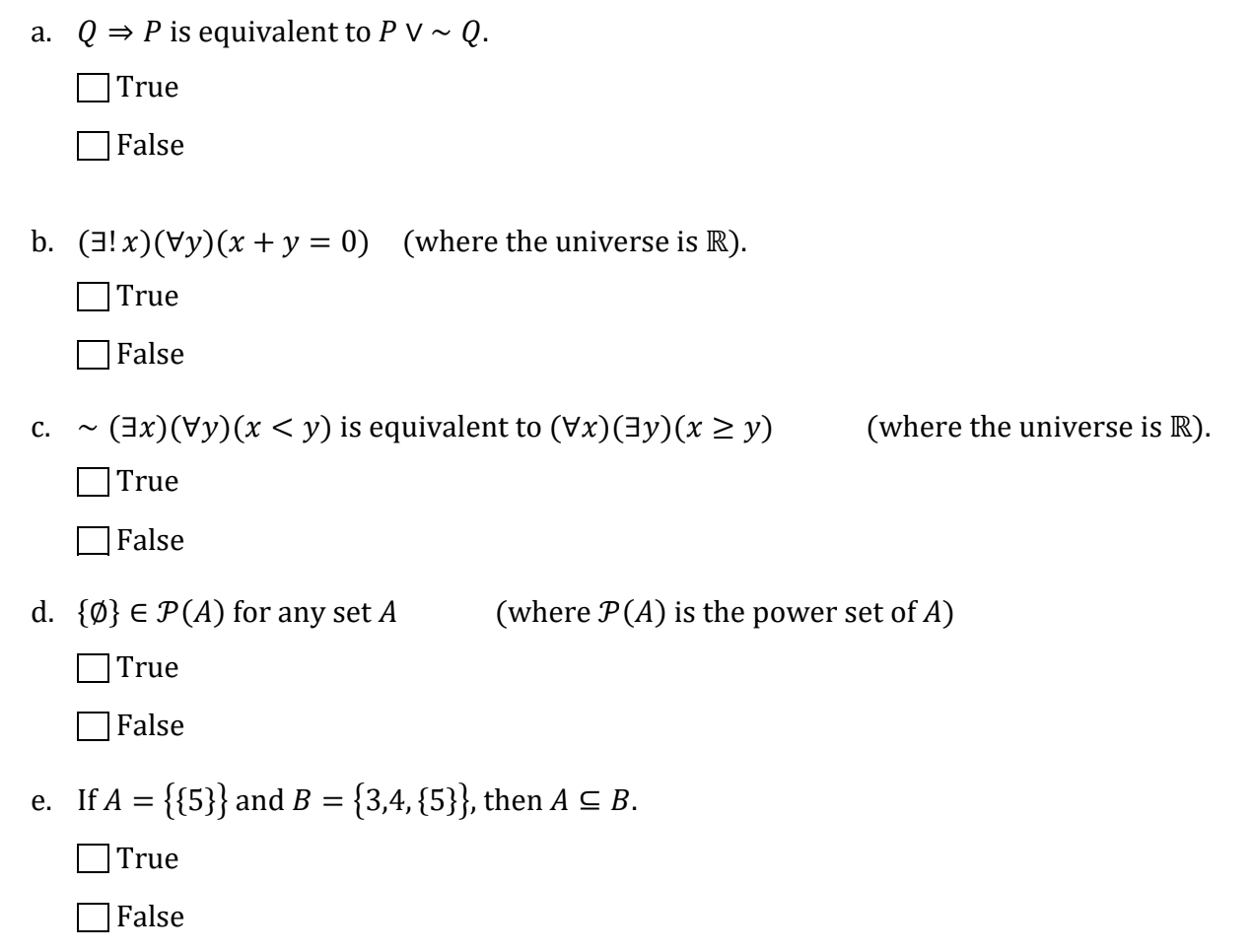 Solved A Q P Is Equivalent To P V Q True O False W Chegg Com