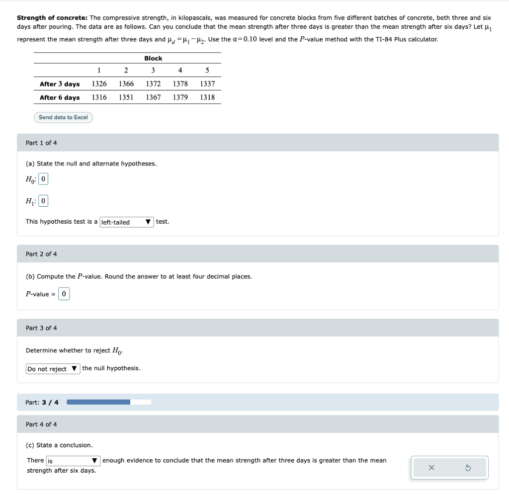 Solved Strength of concrete: The compressive strength, in | Chegg.com