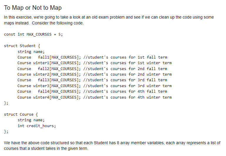 Solved To Map or Not to Map In this exercise, we're going to | Chegg.com