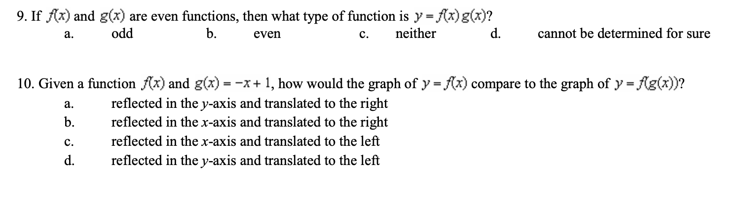 solved-9-if-f-x-and-g-x-are-even-functions-then-what-chegg
