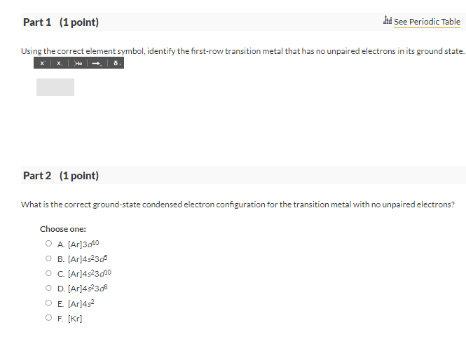 Solved Using the correct element symbol identify the Chegg