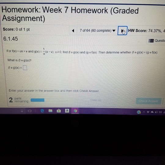 Solved Homework: Week 7 Homework (Graded Assignment) Score: | Chegg.com
