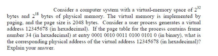 Solved Consider a computer system with a virtual-memory | Chegg.com