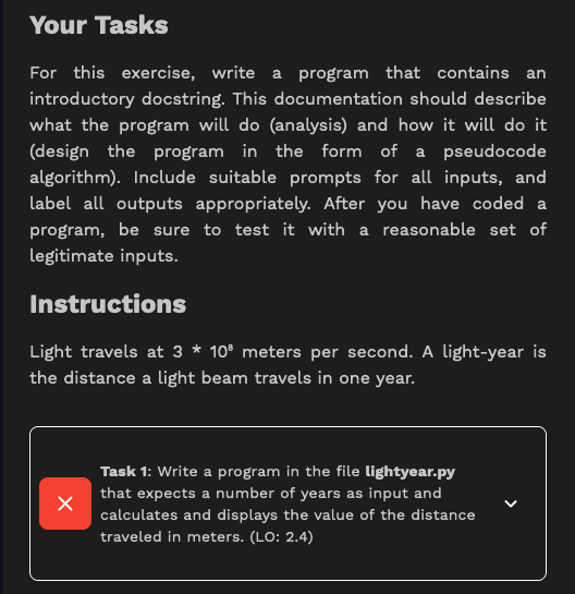 Solved This is to be writen in Python please. Your TasksFor | Chegg.com