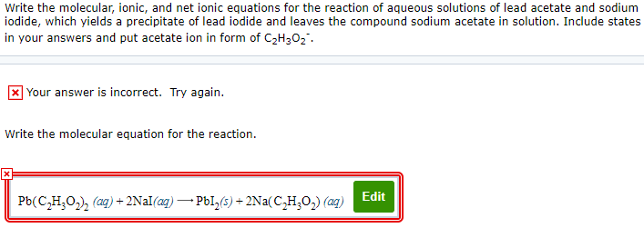 Solved Write The Molecular Ionic And Net Ionic Equations Chegg Com