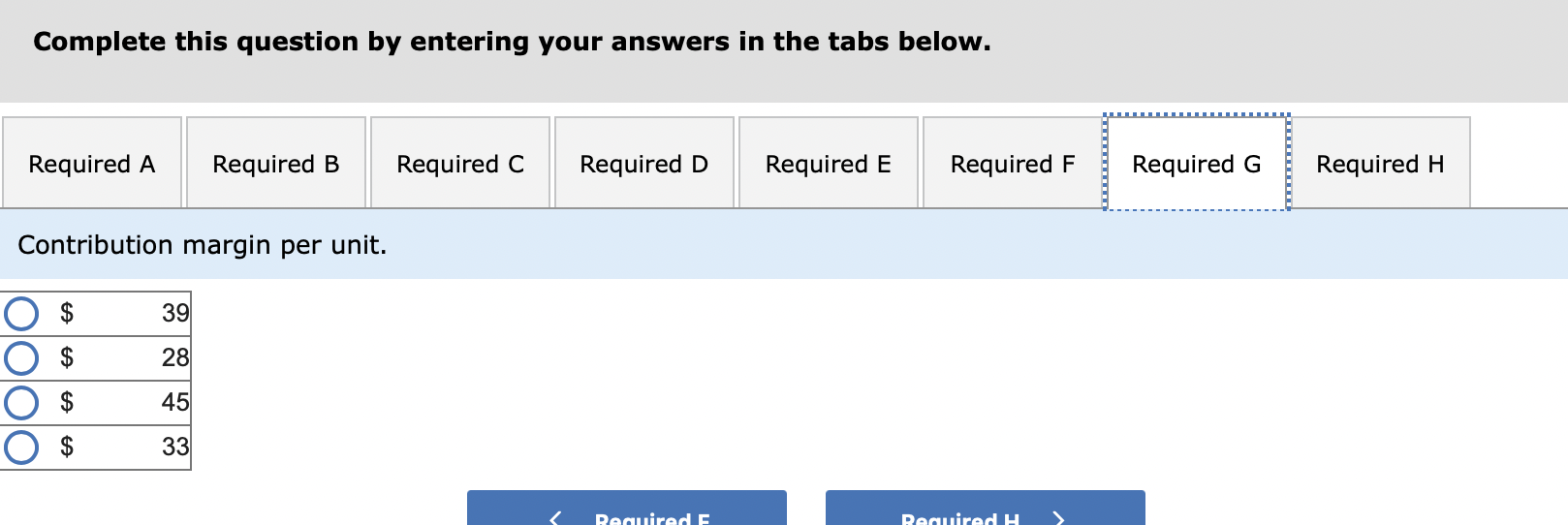 Solved required select the answer for each of the following chegg