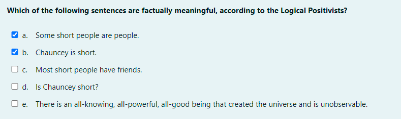 Which of the following sentences are factually | Chegg.com