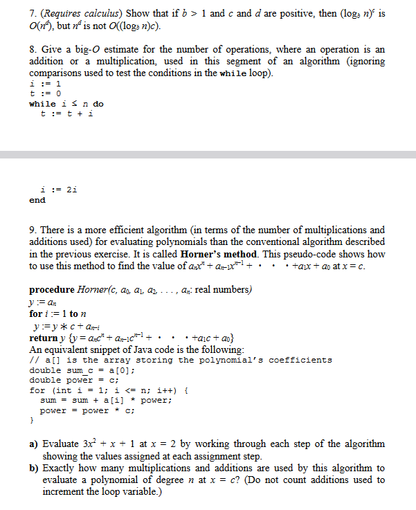 7. (Requires Calculus) Show That If B>1 And C And D | Chegg.com