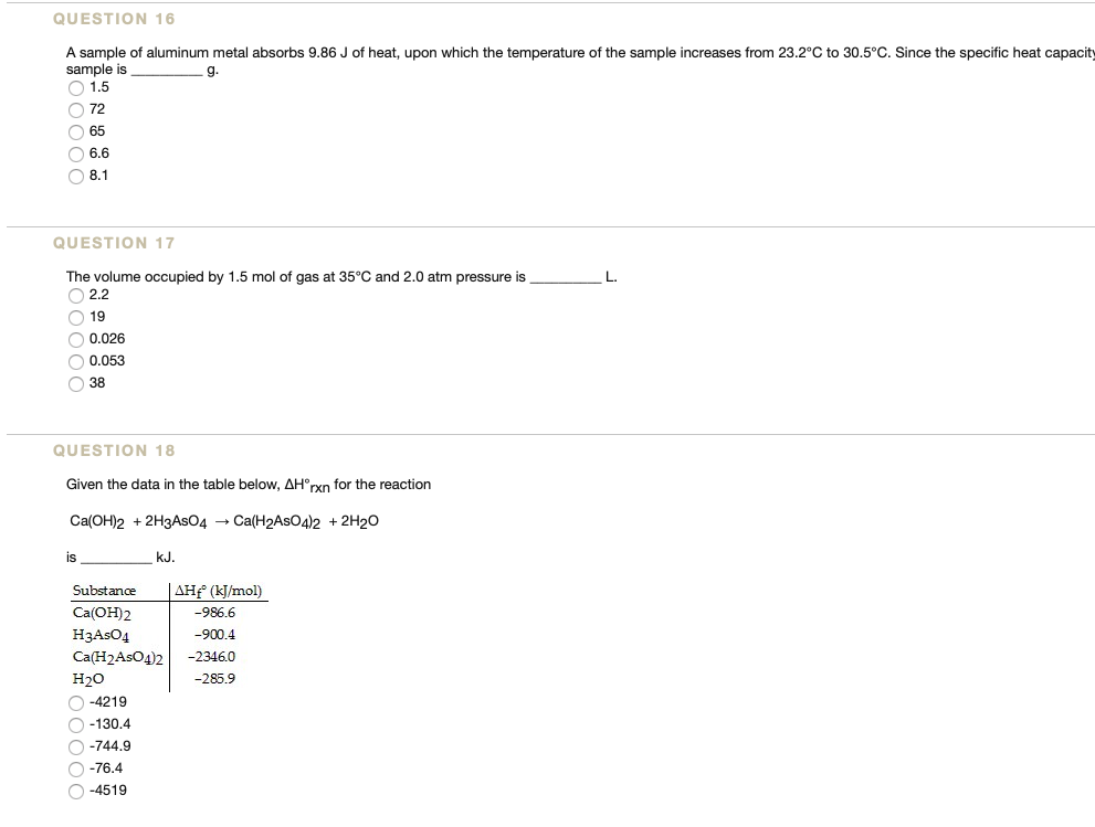 solved-question-16-a-sample-of-aluminum-metal-absorbs-9-86-j-chegg