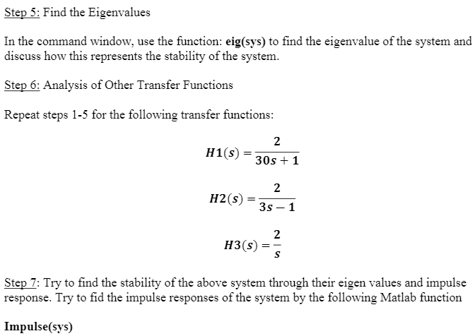 Solved Part II: System Analysis Now we will define a system | Chegg.com