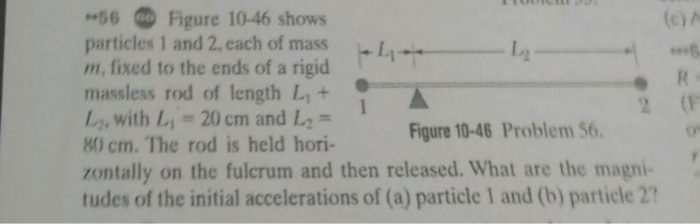 Solved 56 Figure 10-46 Shows Particles 1 And 2,each Of MassL | Chegg.com