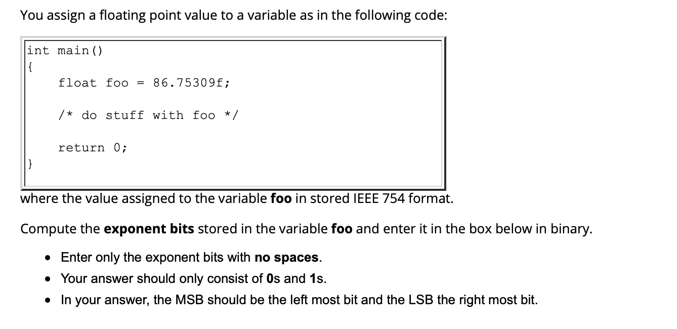 solved-you-assign-a-floating-point-value-to-a-variable-as-in-chegg