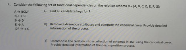 Solved 4. Consider The Following Set Of Functional | Chegg.com