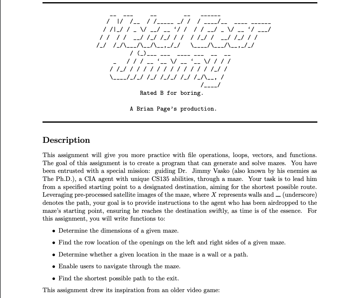 Solved Description This assignment will give you more | Chegg.com