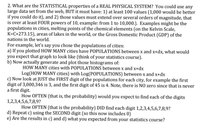 What Are The STATISTICAL Properties Of A REAL Chegg
