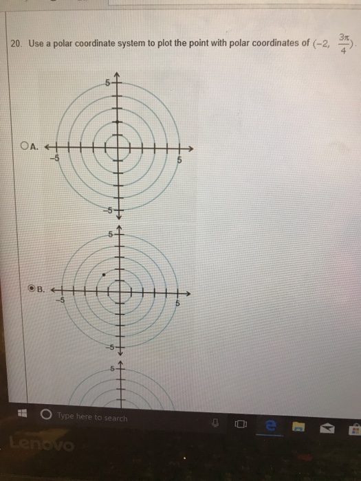Solved Use a polar coordinate system to plot the point with | Chegg.com