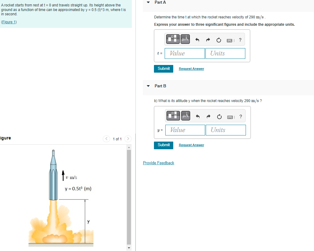 Solved A Rocket Starts From Rest At T=0 And Travels Straight | Chegg.com