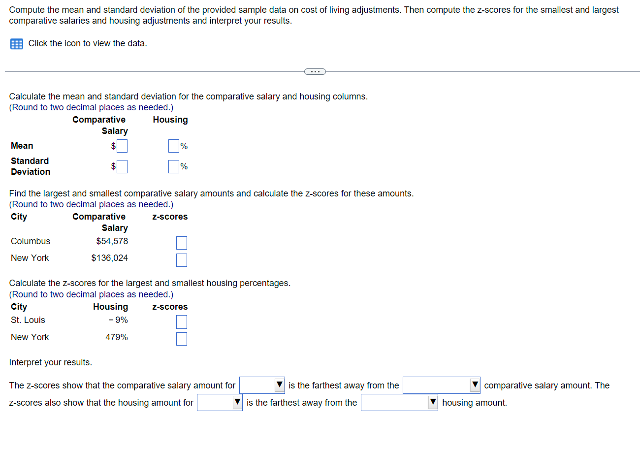 Solved Compute the mean and standard deviation of the | Chegg.com